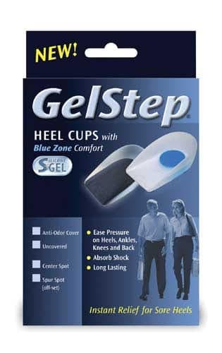 Complete Medical Foot Care Pedifix GelStep Heel Pad with Soft Center Spot  Large Uncovered