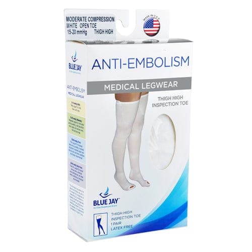 Complete Medical Stockings Scott Specialties Anti-Embolism Stockings Lg/Reg 15-20mmHg Thigh Hi  Insp. Toe