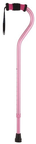 Complete Medical Mobility Products Sky MedSupply Int'l Co_PM Standard Offset Walking Cane Adjustable Aluminum Pink