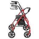 Drive Medical Four Wheel Rollator Rolling Walker with Fold Up Removable Back Support
