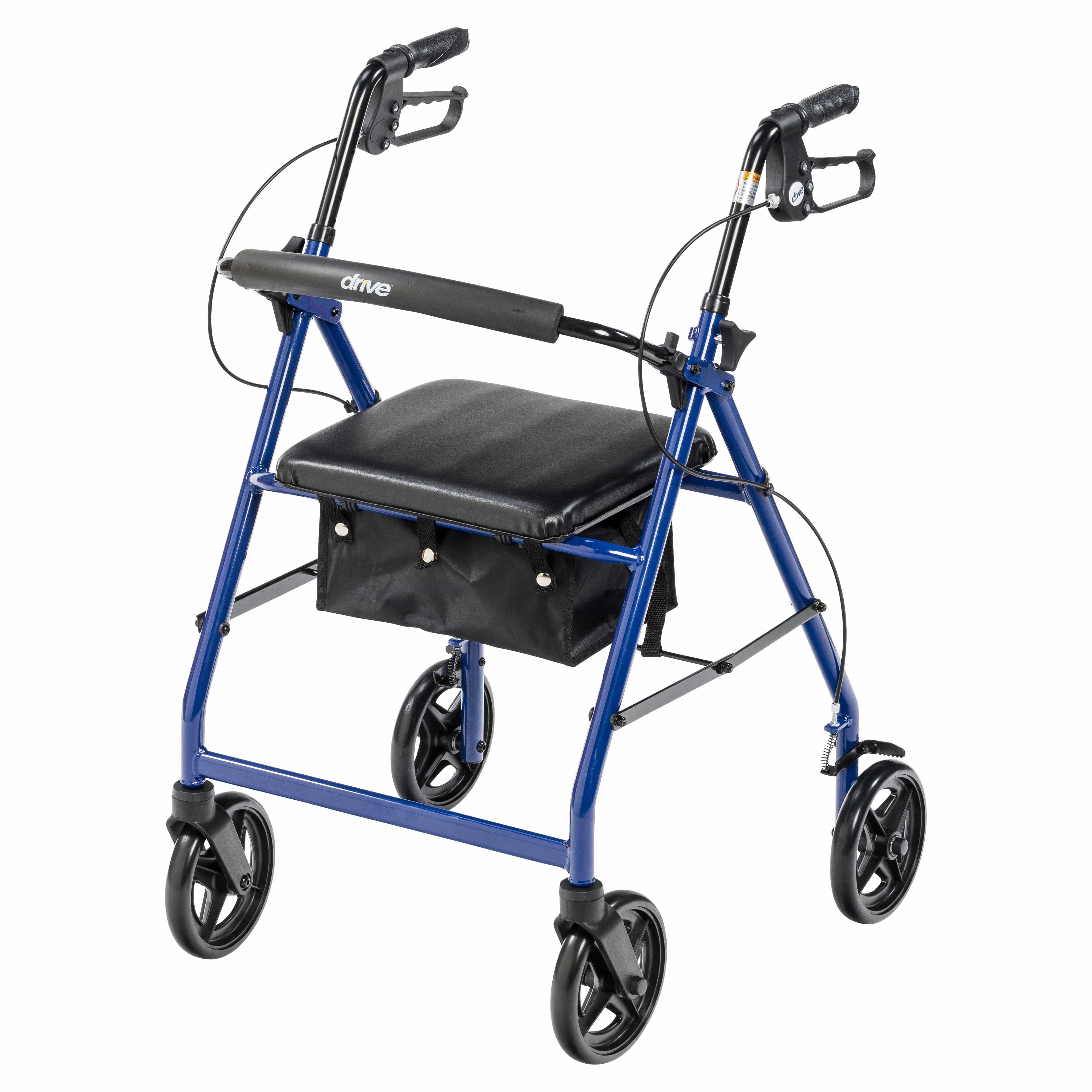 Drive Medical Rollators Drive Medical Aluminum Rollator Rolling Walker with Fold Up and Removable Back Support and Padded Seat