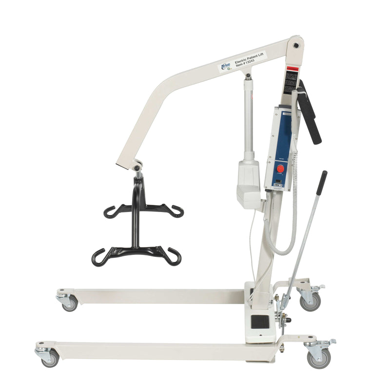 Drive Medical Patient Room Drive Medical Bariatric Battery Powered Electric Patient Lift with Four Point Cradle and Rechargeable, Removable Battery
