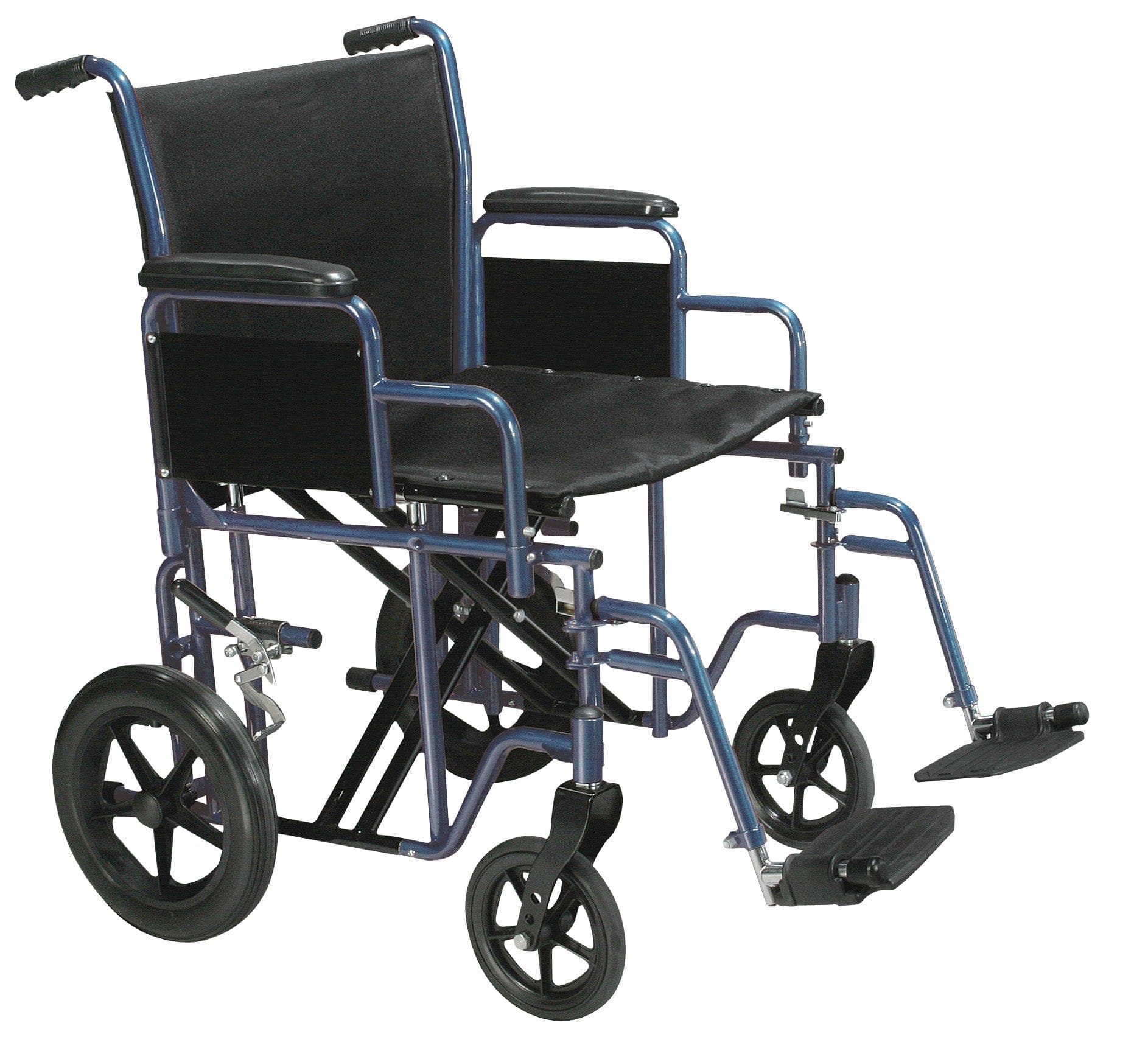 Drive Medical Transport Chairs Blue / 20" Seat Drive Medical Bariatric Heavy Duty Transport Wheelchair with Swing Away Footrest