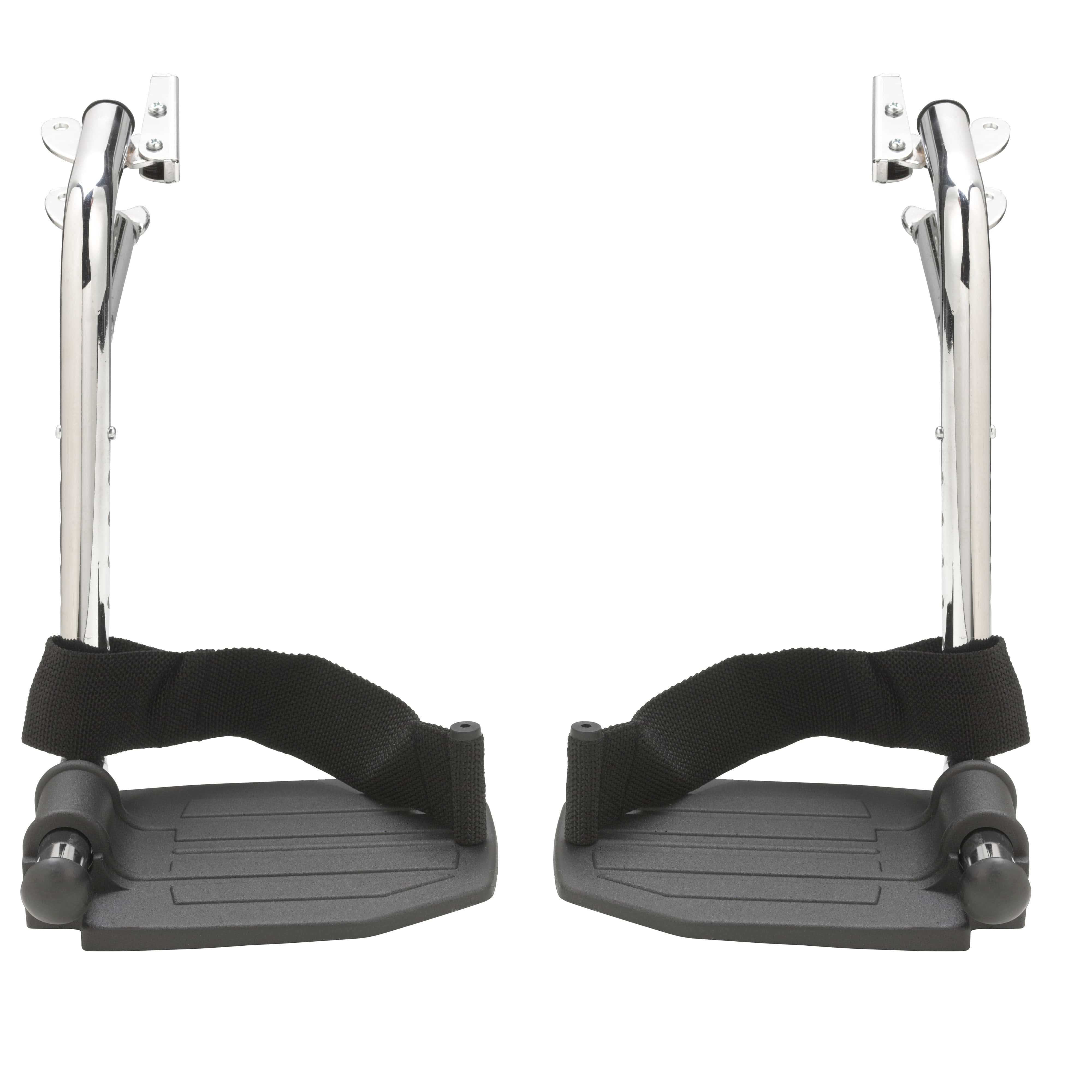Drive Medical Wheelchairs Drive Medical Chrome Swing Away Footrests with Aluminum Footplates
