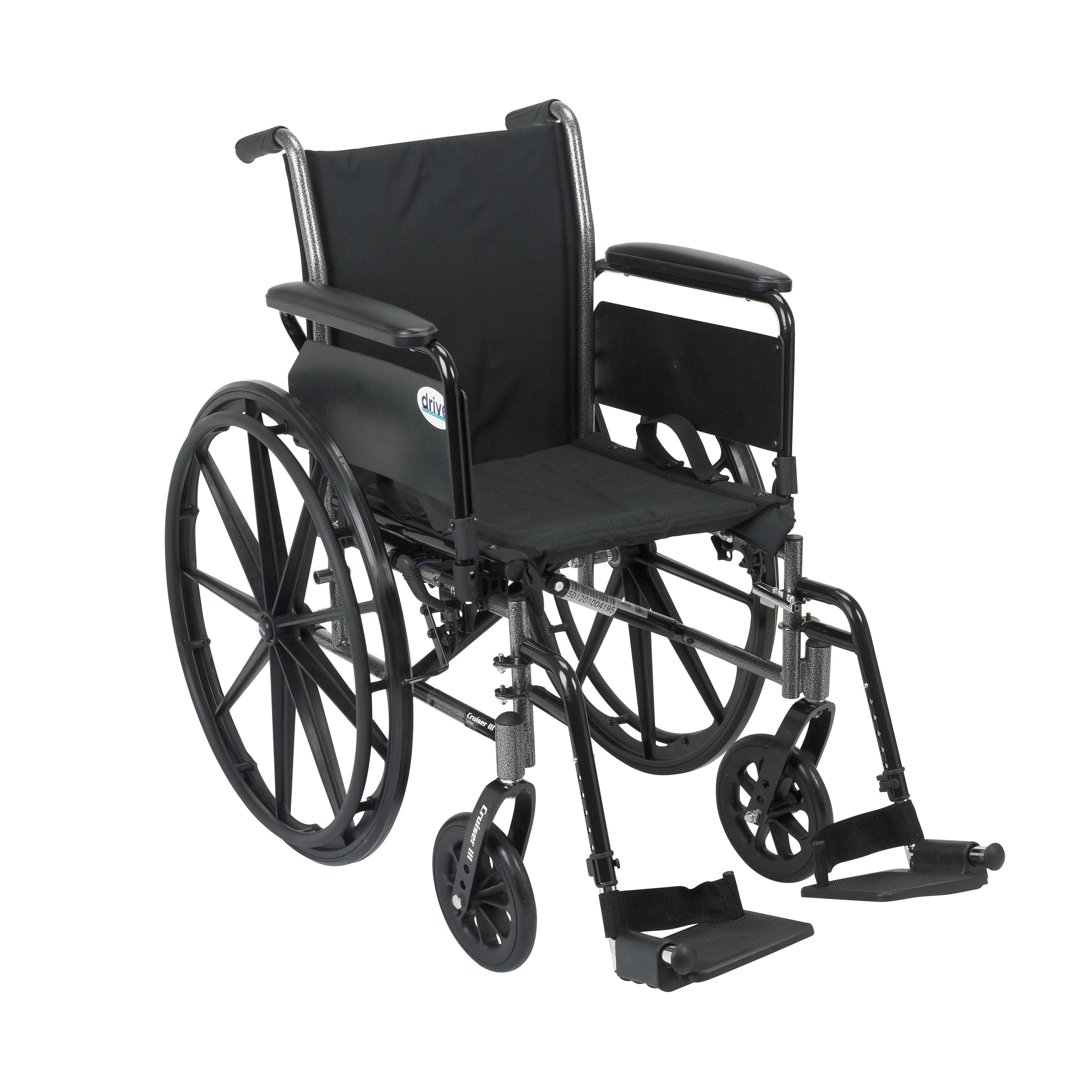 Drive Medical Wheelchairs Drive Medical Cruiser III Light Weight Wheelchair with Flip Back Removable Arms