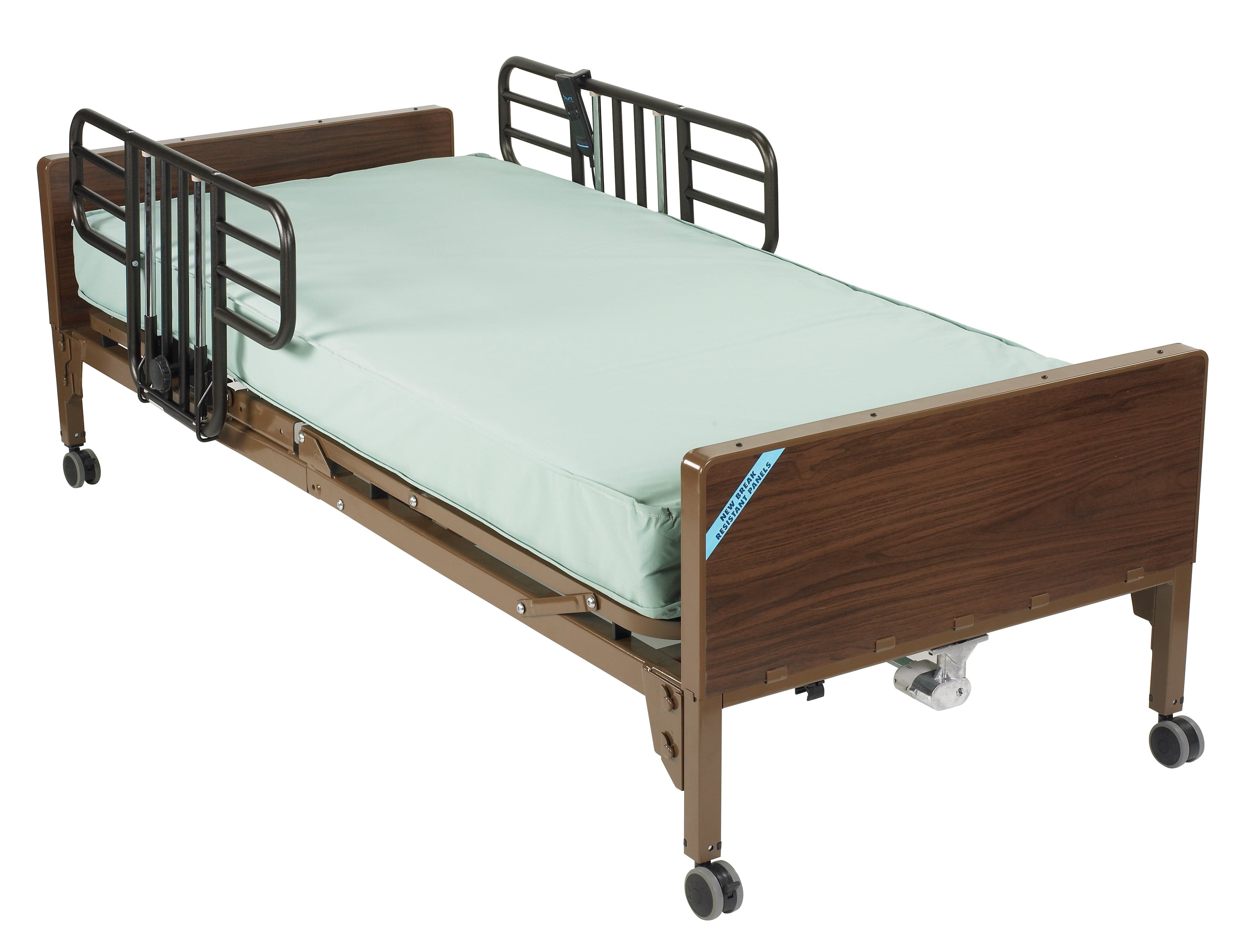 Drive Medical Hospital Beds Half Rails and Innerspring Mattress Drive Medical Delta Ultra Light Full Electric Bed