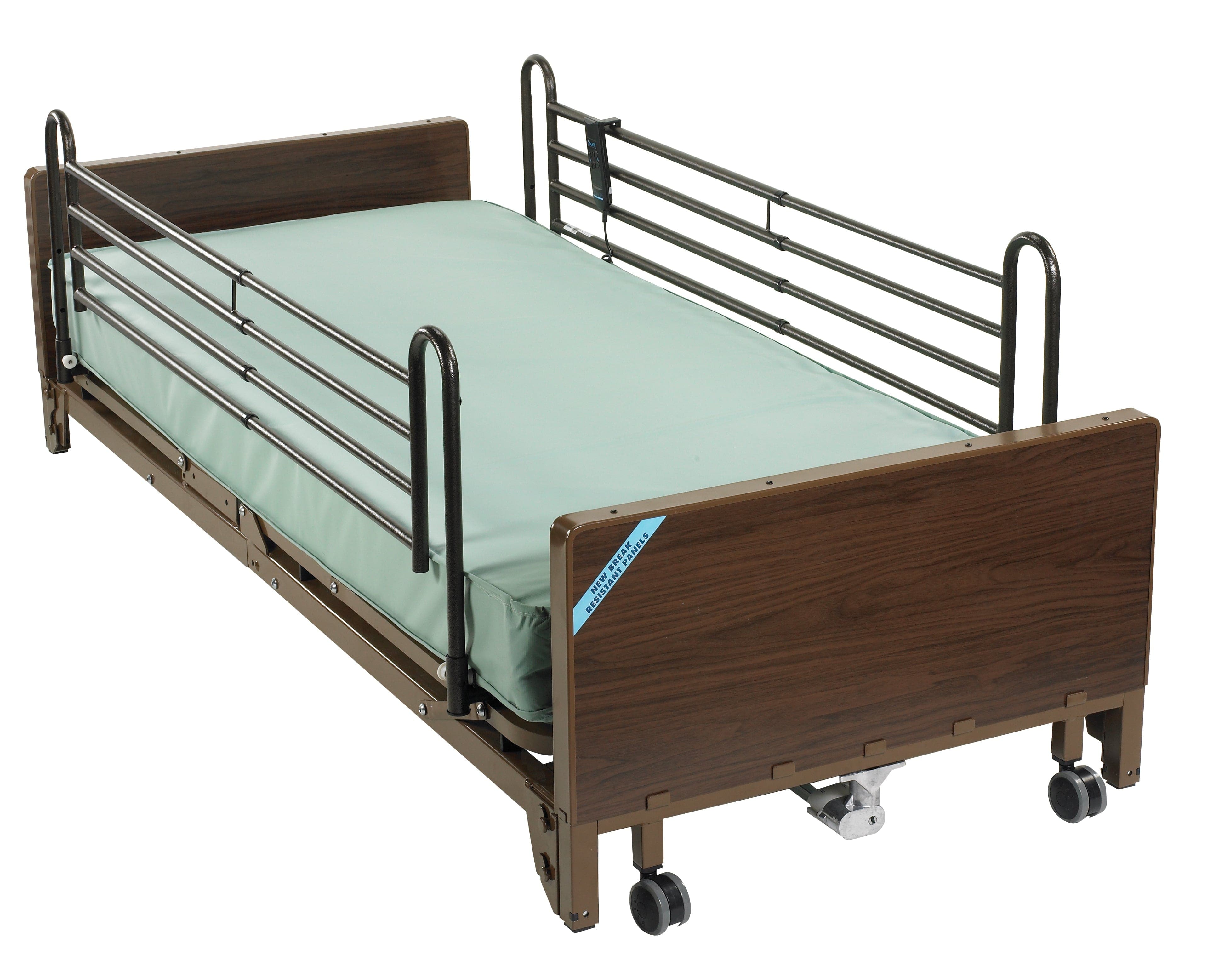 Drive Medical Hospital Beds Full Rails and Innerspring Mattress Drive Medical Delta Ultra Light Full Electric Low Bed