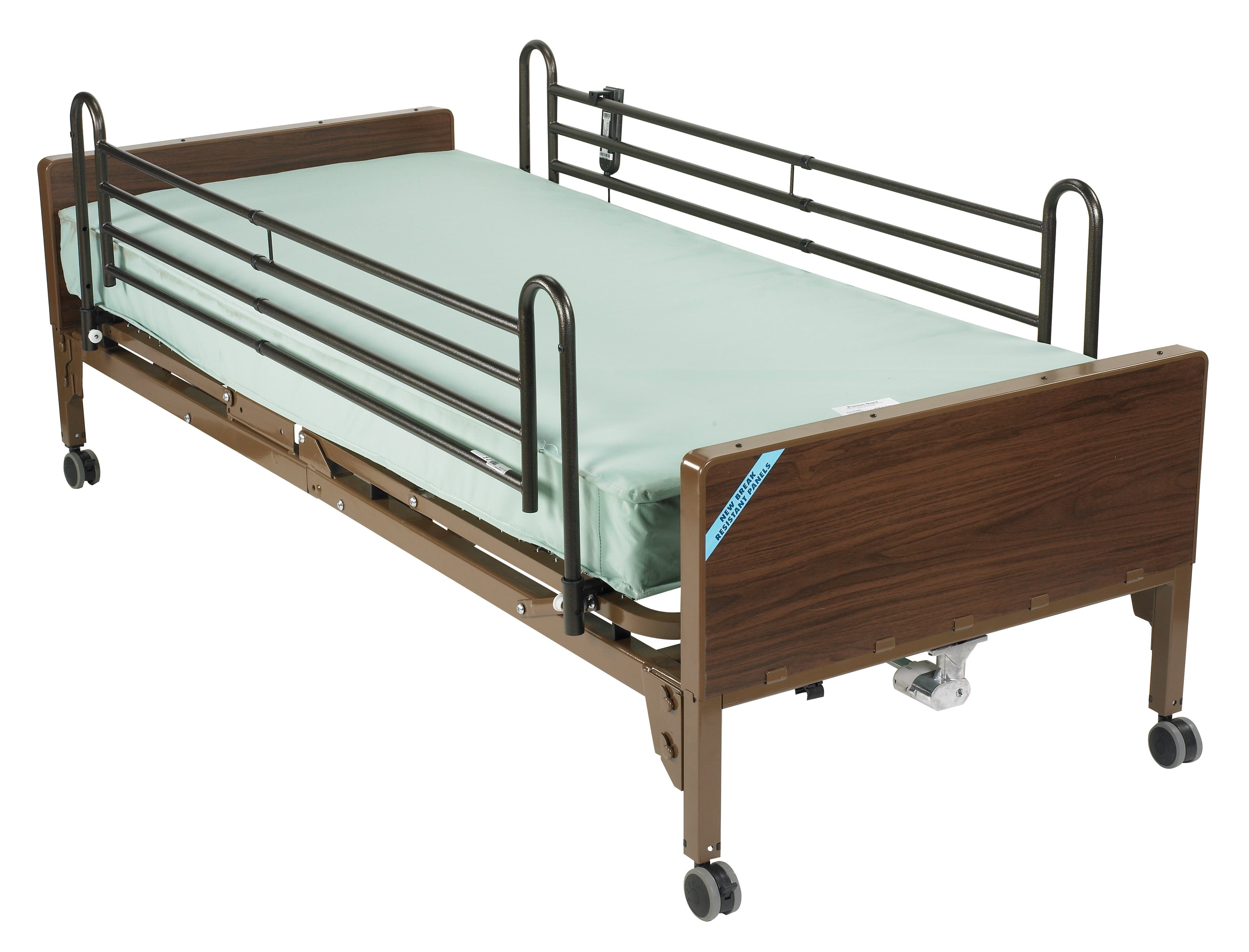 Drive Medical Hospital Beds Full Rails and Innerspring Mattress Drive Medical Delta Ultra Light Semi Electric Bed