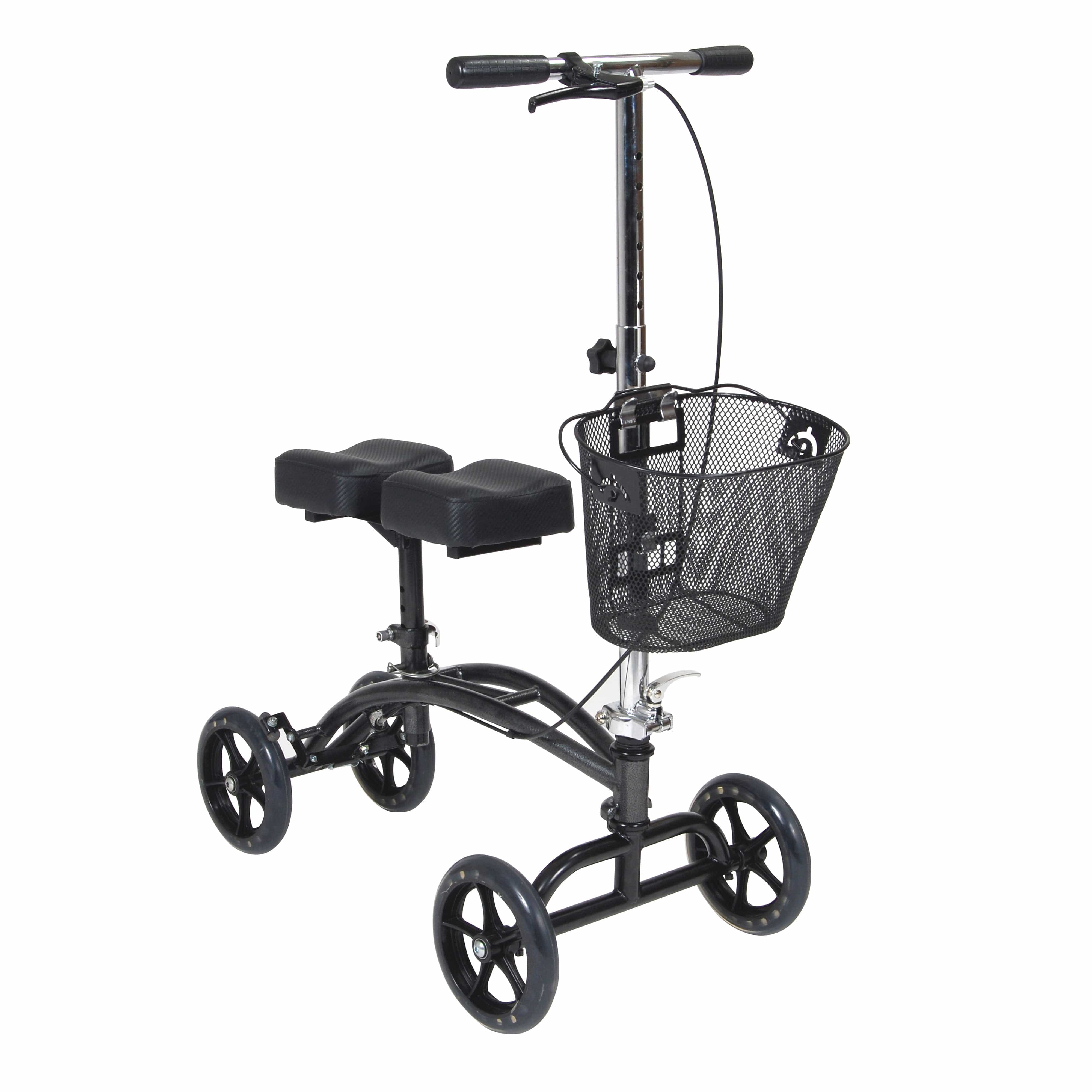 Drive Medical Walkers Drive Medical Dual Pad Steerable Knee Walker Knee Scooter with Basket, Alternative to Crutches