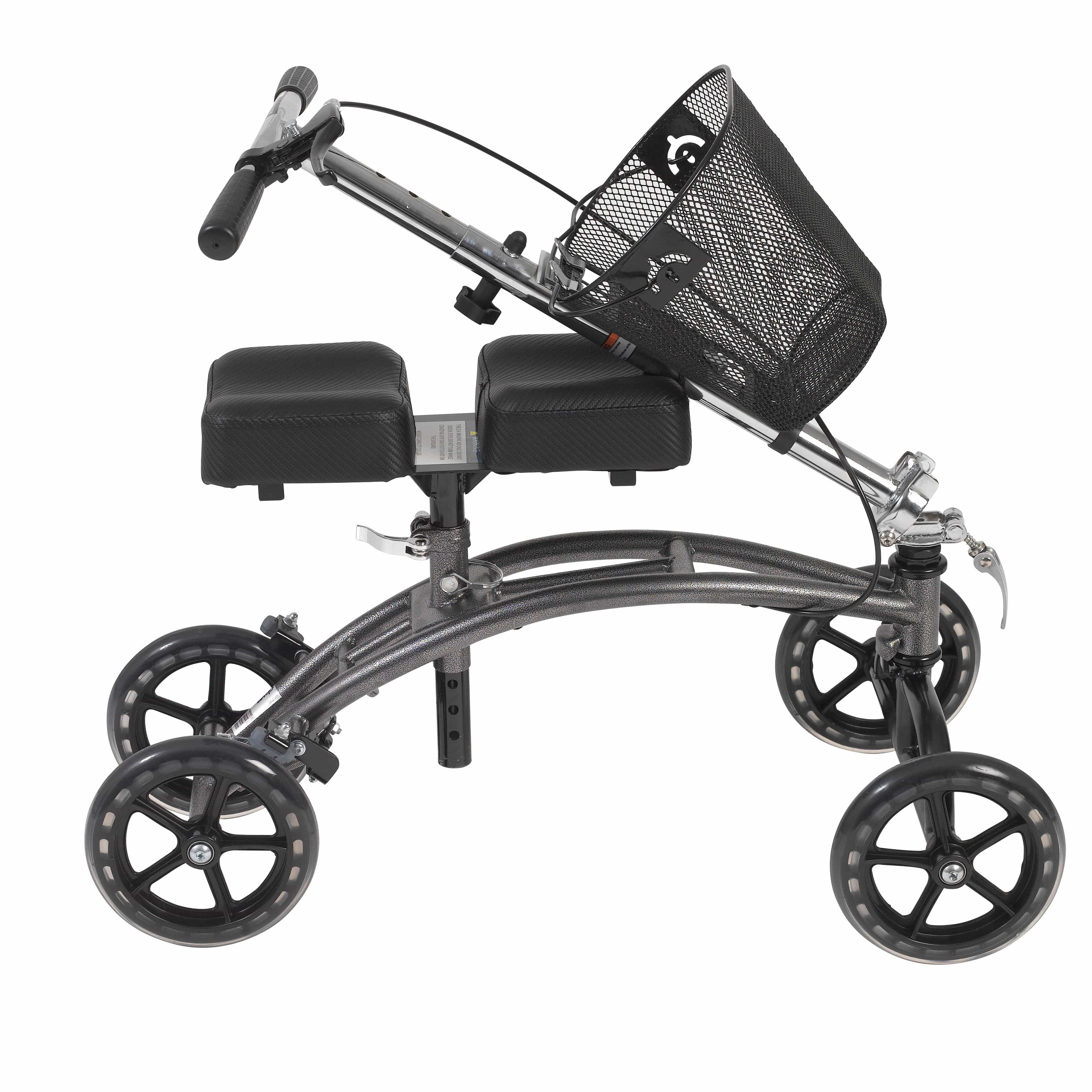 Drive Medical Walkers Drive Medical Dual Pad Steerable Knee Walker Knee Scooter with Basket, Alternative to Crutches
