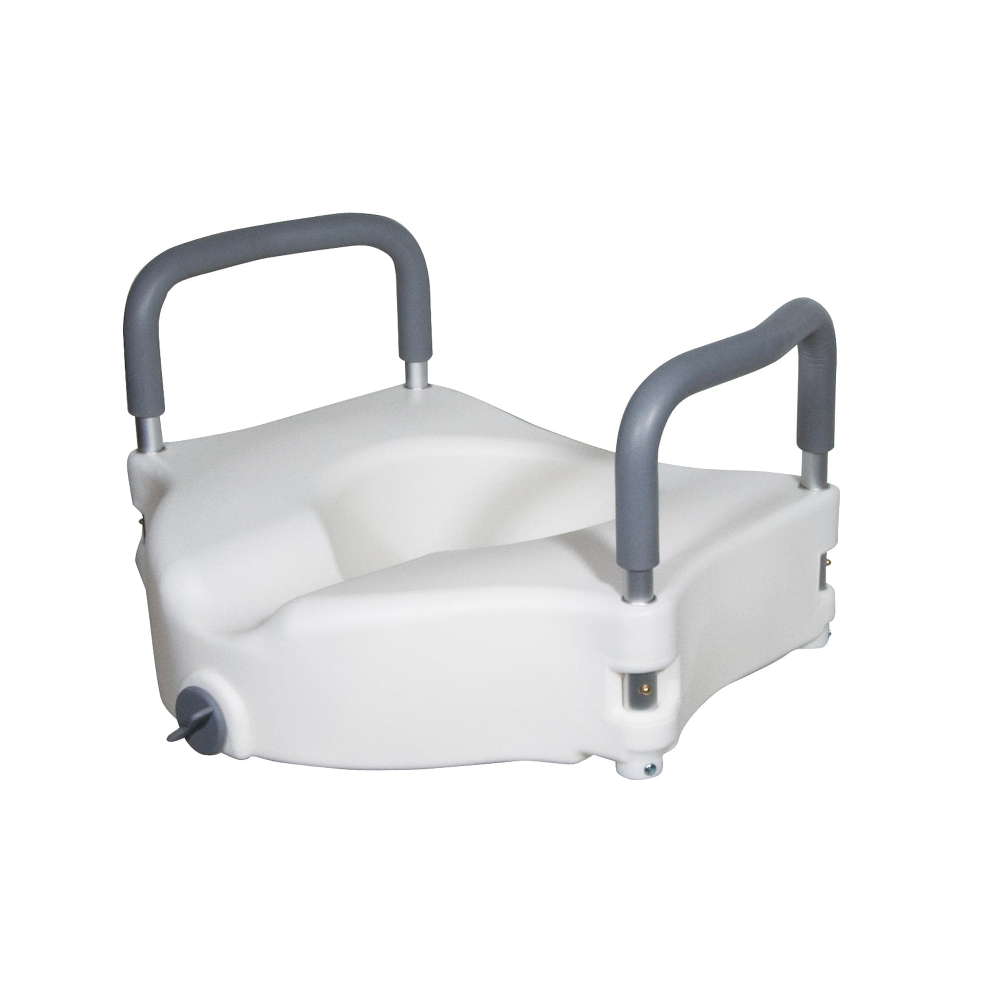 Drive Medical Bathroom Safety Drive Medical Elevated Raised Toilet Seat with Removable Padded Arms, Standard Seat