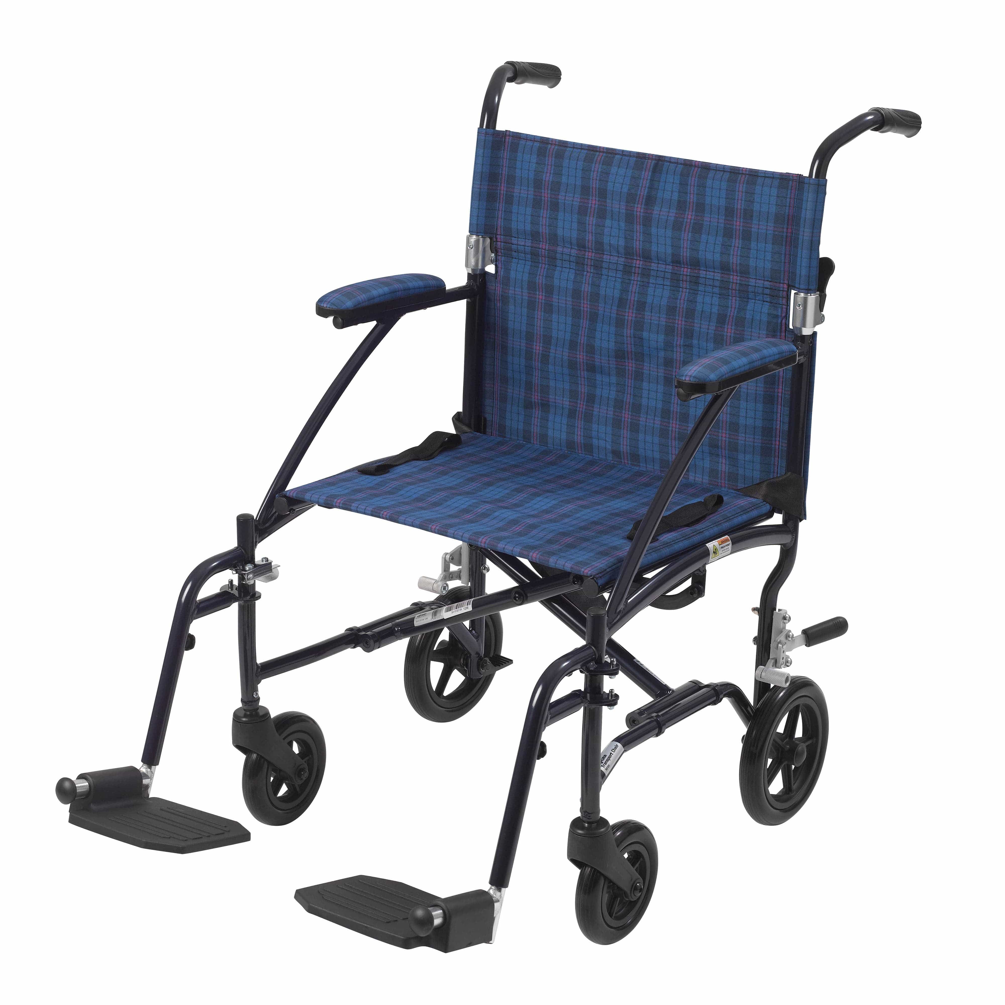 Drive Medical Transport Chairs Blue Drive Medical Fly Lite Ultra Lightweight Transport Wheelchair