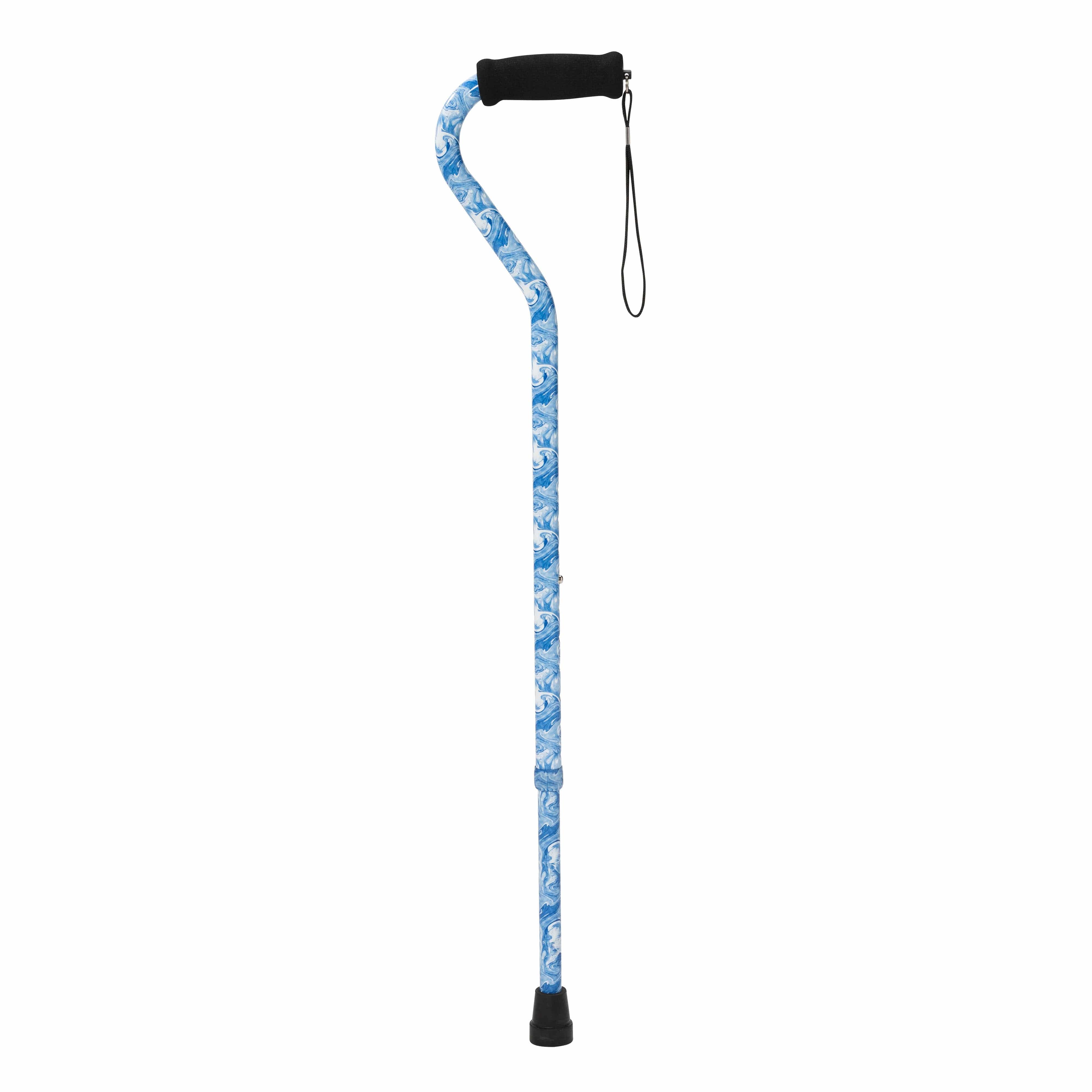 Drive Medical Canes Swirl Drive Medical Foam Grip Offset Handle Walking Cane