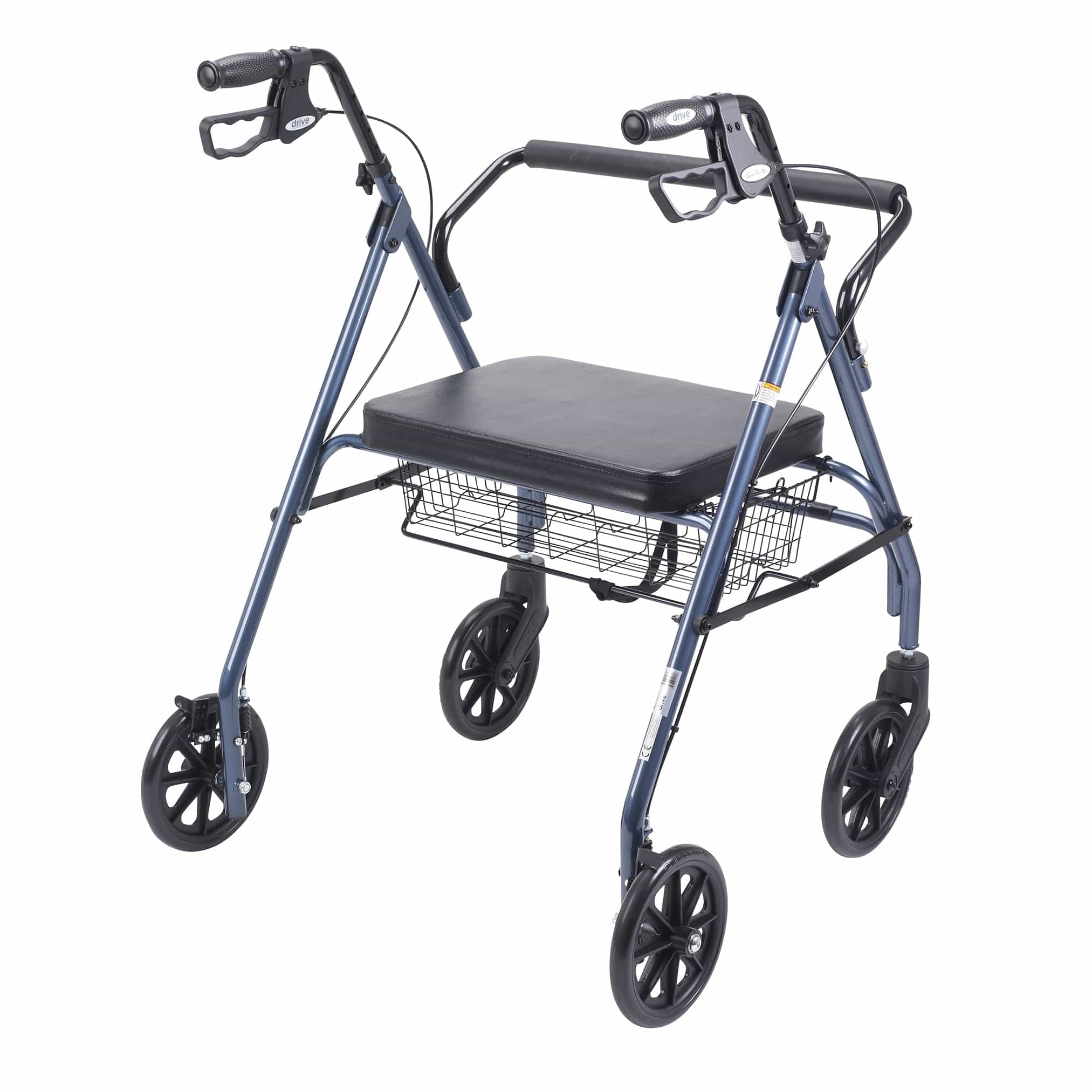 Drive Medical Rollators Drive Medical Heavy Duty Bariatric Rollator Rolling Walker with Large Padded Seat