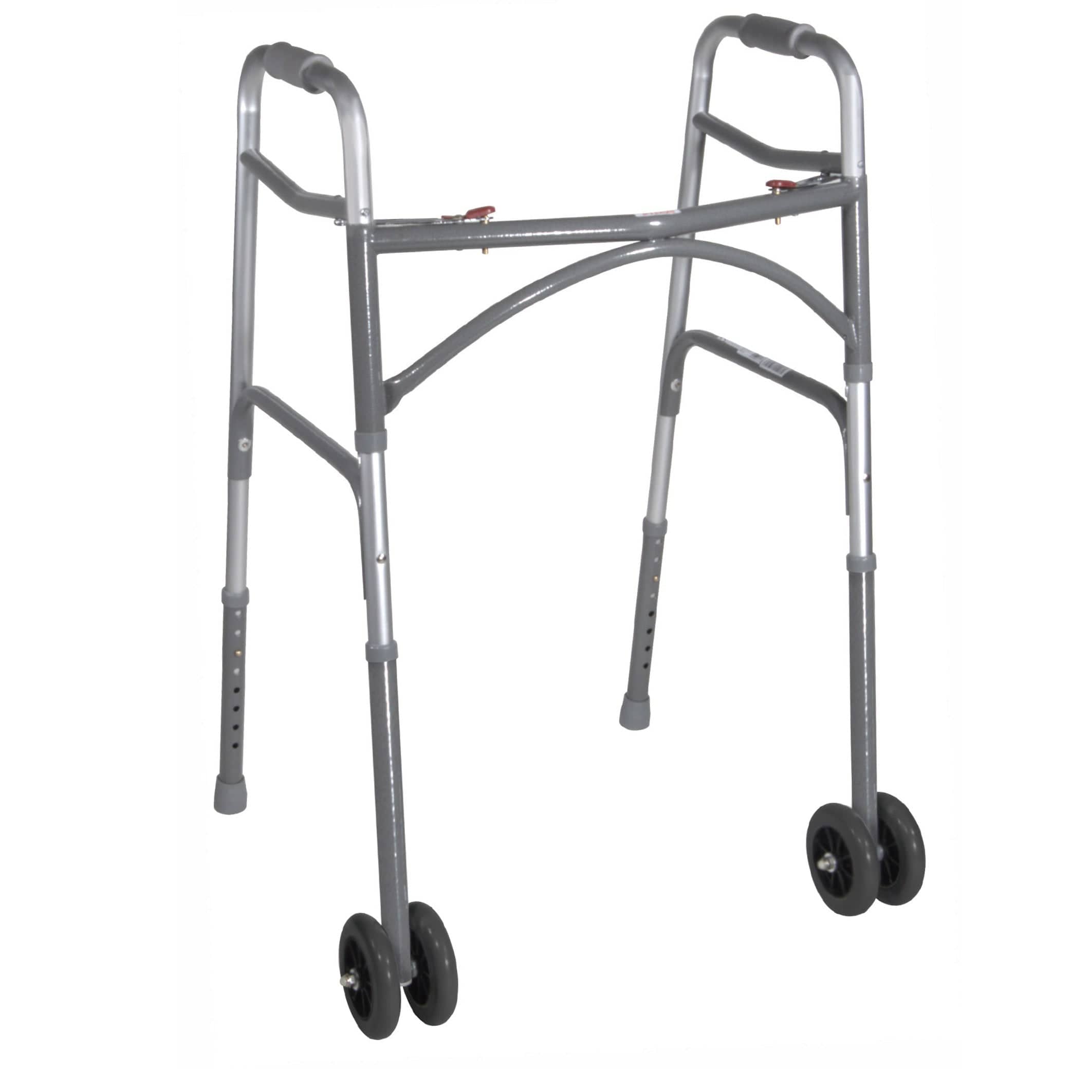 Drive Medical Walkers Drive Medical Heavy Duty Bariatric Two Button Walker with Wheels
