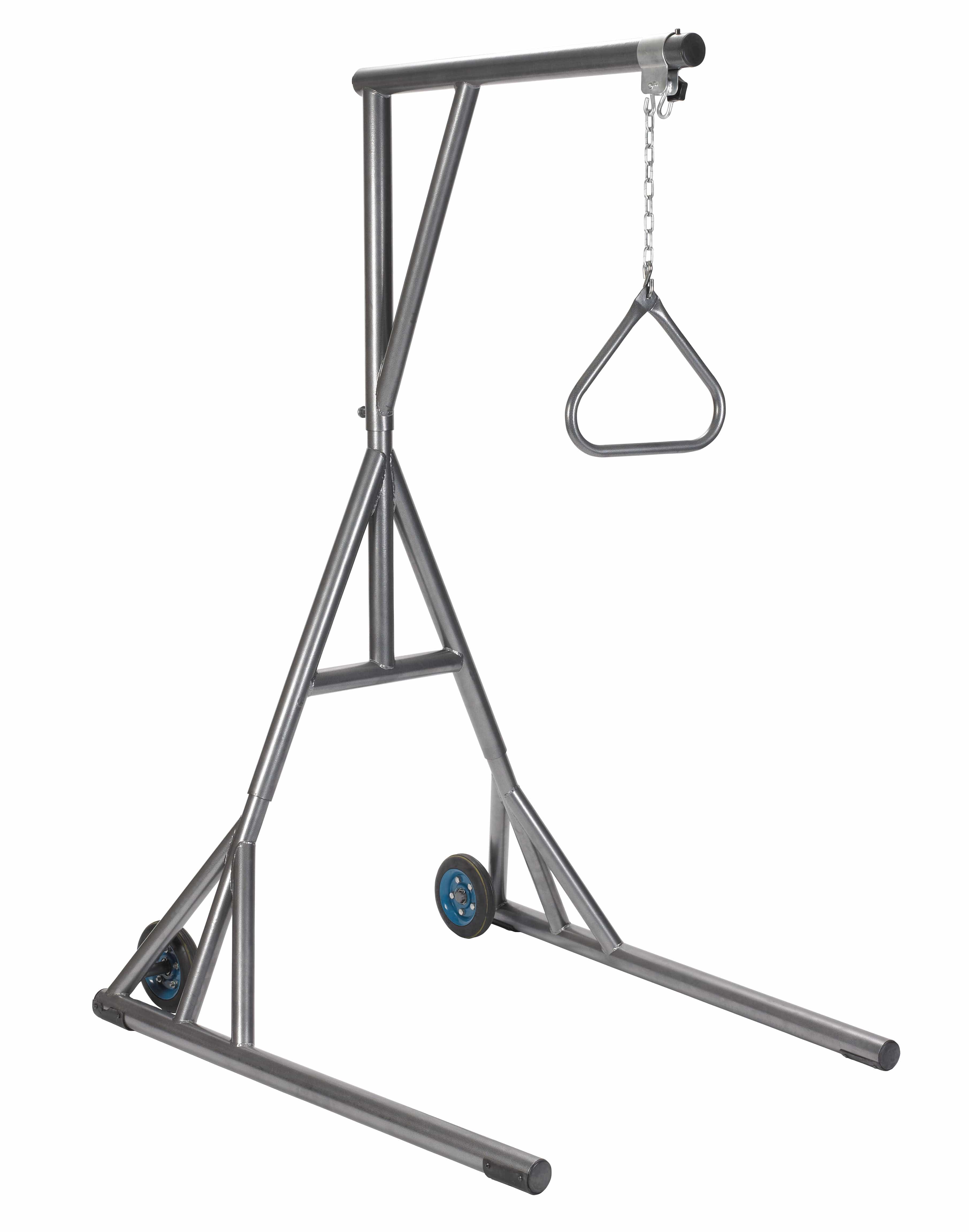 Drive Medical Patient Room Drive Medical Heavy Duty Trapeze with Base and Wheels, Silver Vein