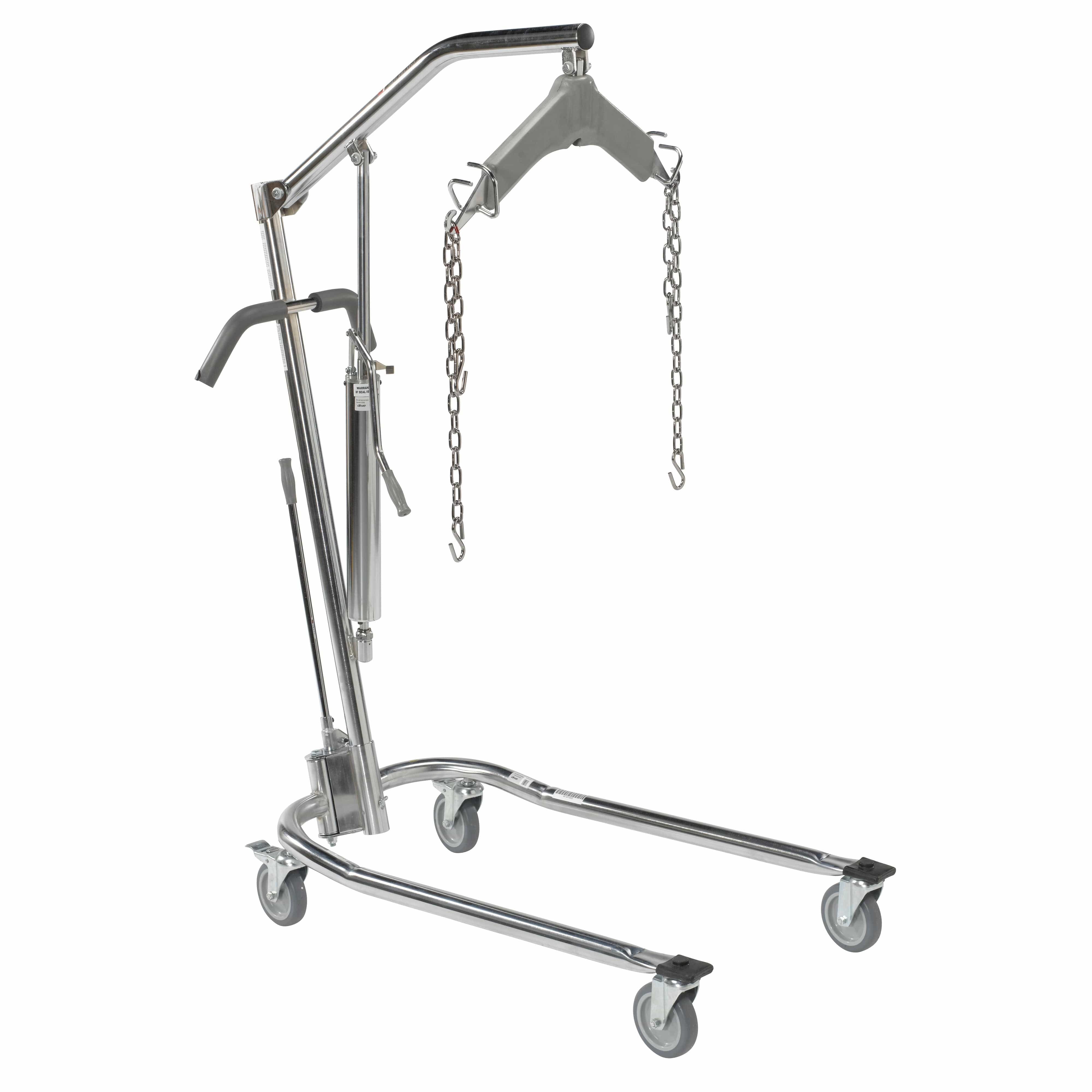 Drive Medical Patient Room Chrome Drive Medical Hydraulic Patient Lift with Six Point Cradle