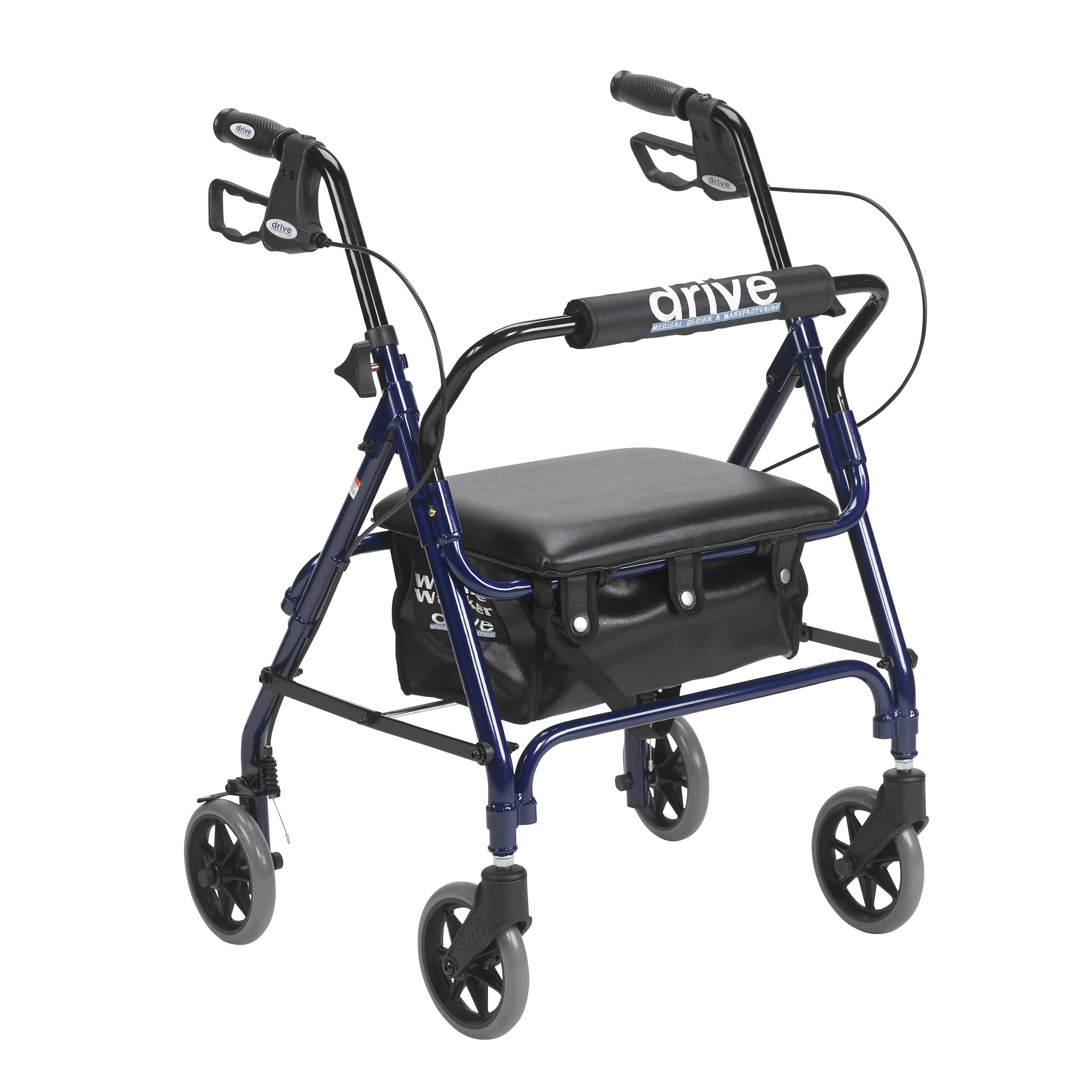 Drive Medical Rollators Blue Drive Medical Junior Rollator Rolling Walker with Padded Seat