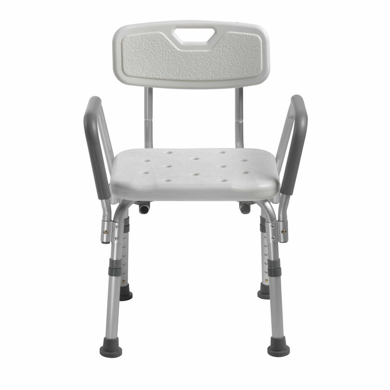 Drive Medical Bathroom Safety Drive Medical Knock Down Bath Bench with Back and Padded Arms