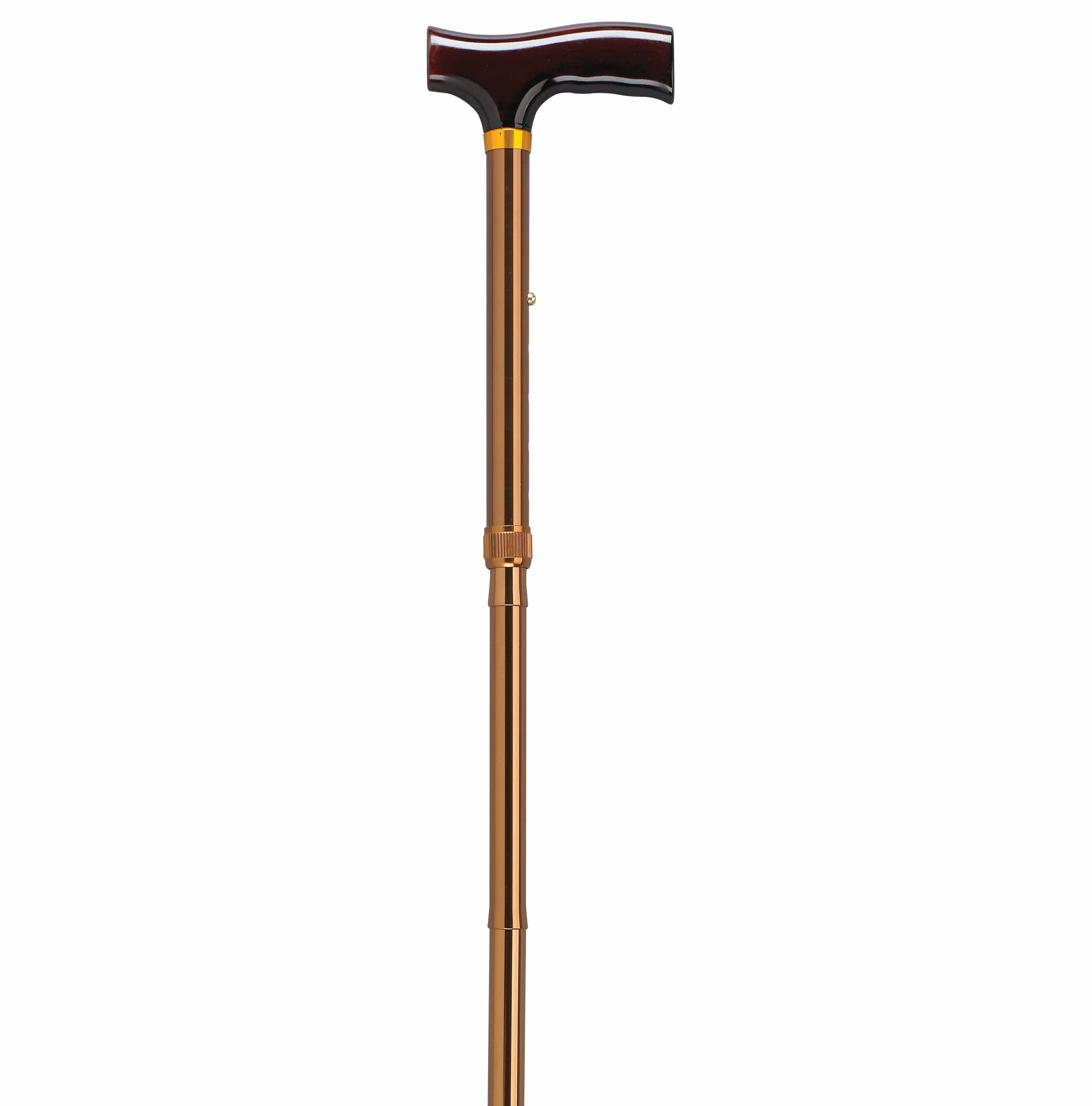 Drive Medical Canes Bronze Drive Medical Lightweight Adjustable Folding Cane with T Handle