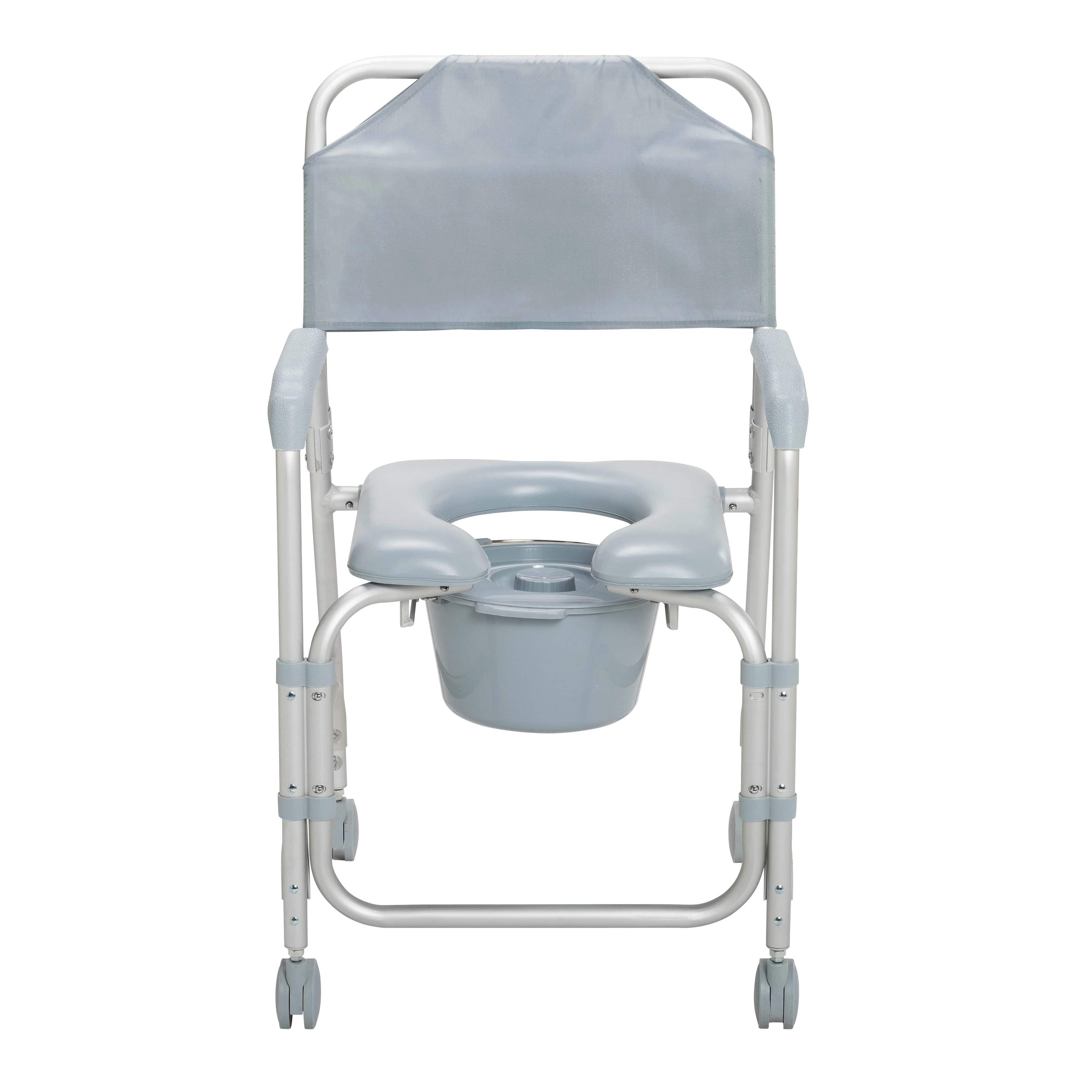 Drive Medical Commodes Drive Medical Lightweight Portable Shower Chair Commode with Casters