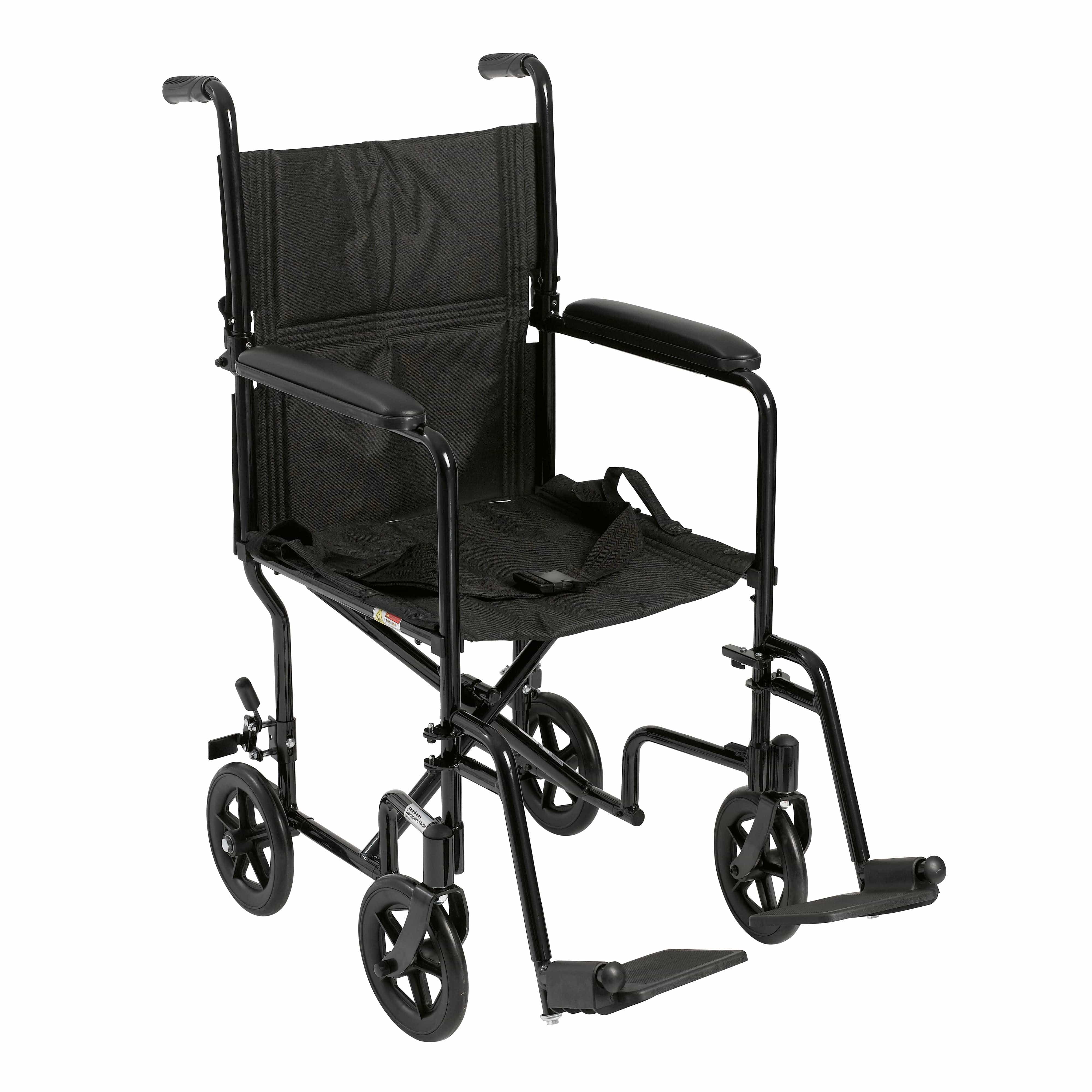 Drive Medical Transport Chairs Black / 17" Seat Drive Medical Lightweight Transport Wheelchair