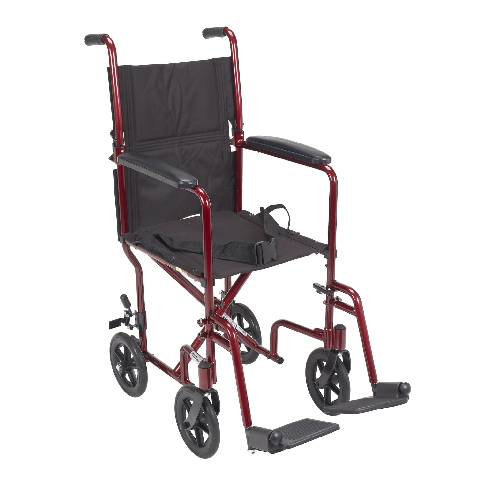 Drive Medical Transport Chairs Red / 17" Seat Drive Medical Lightweight Transport Wheelchair