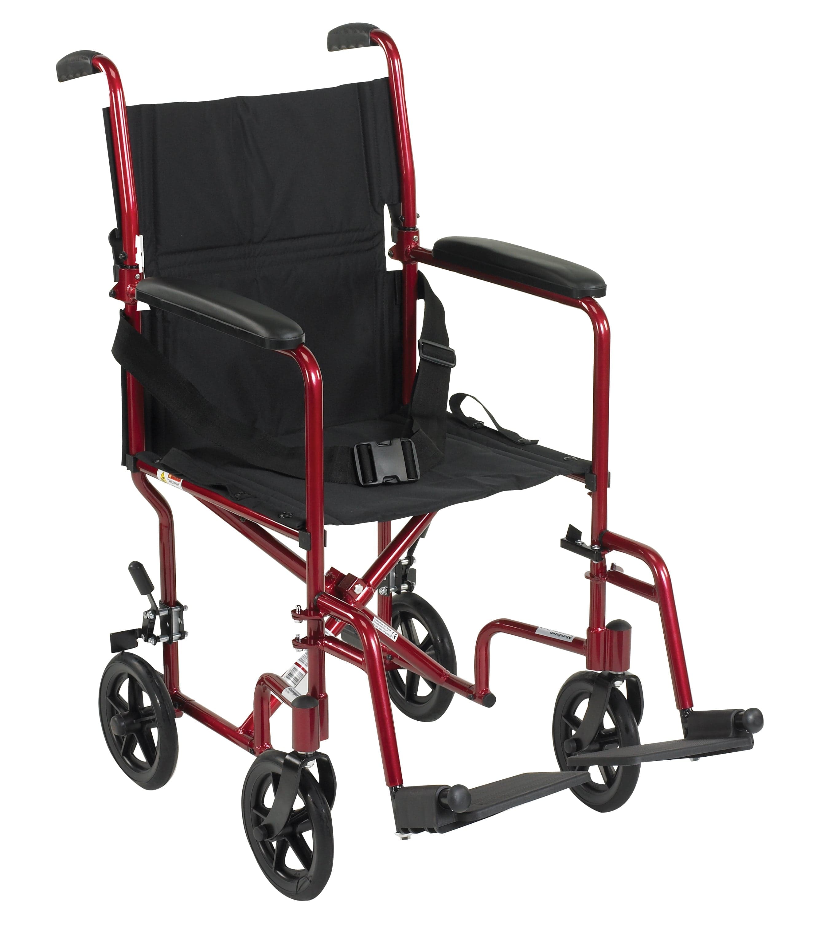 Drive Medical Transport Chairs Red / 19" Seat Drive Medical Lightweight Transport Wheelchair