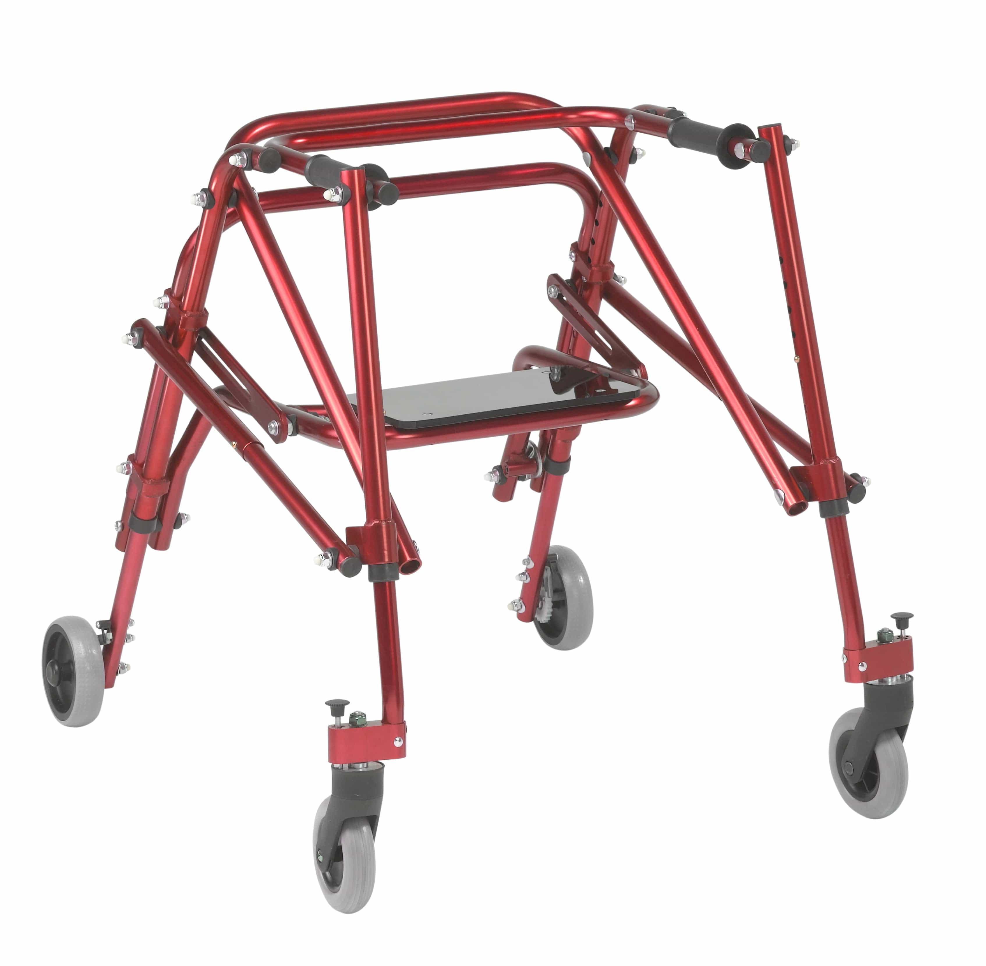 Drive Medical Pediatric Rehab Medium / Castle Red Drive Medical Nimbo 2G Lightweight Posterior Walker with Seat