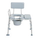 Drive Medical Bathroom Safety Drive Medical Padded Seat Transfer Bench with Commode Opening