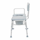 Drive Medical Bathroom Safety Drive Medical Padded Seat Transfer Bench with Commode Opening