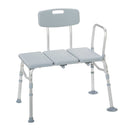 Drive Medical Bathroom Safety Drive Medical Plastic Transfer Bench with Adjustable Backrest