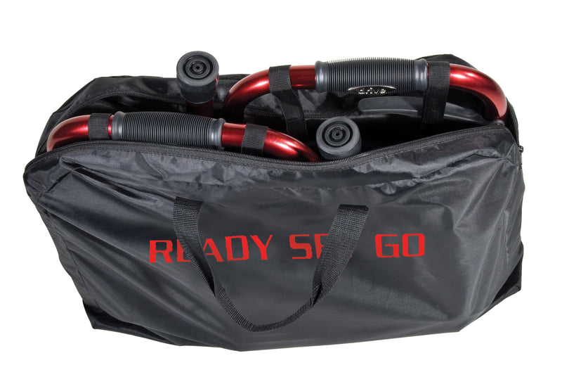 Drive Medical Walkers Drive Medical Portable Folding Travel Walker with 5" Wheels and Fold up Legs