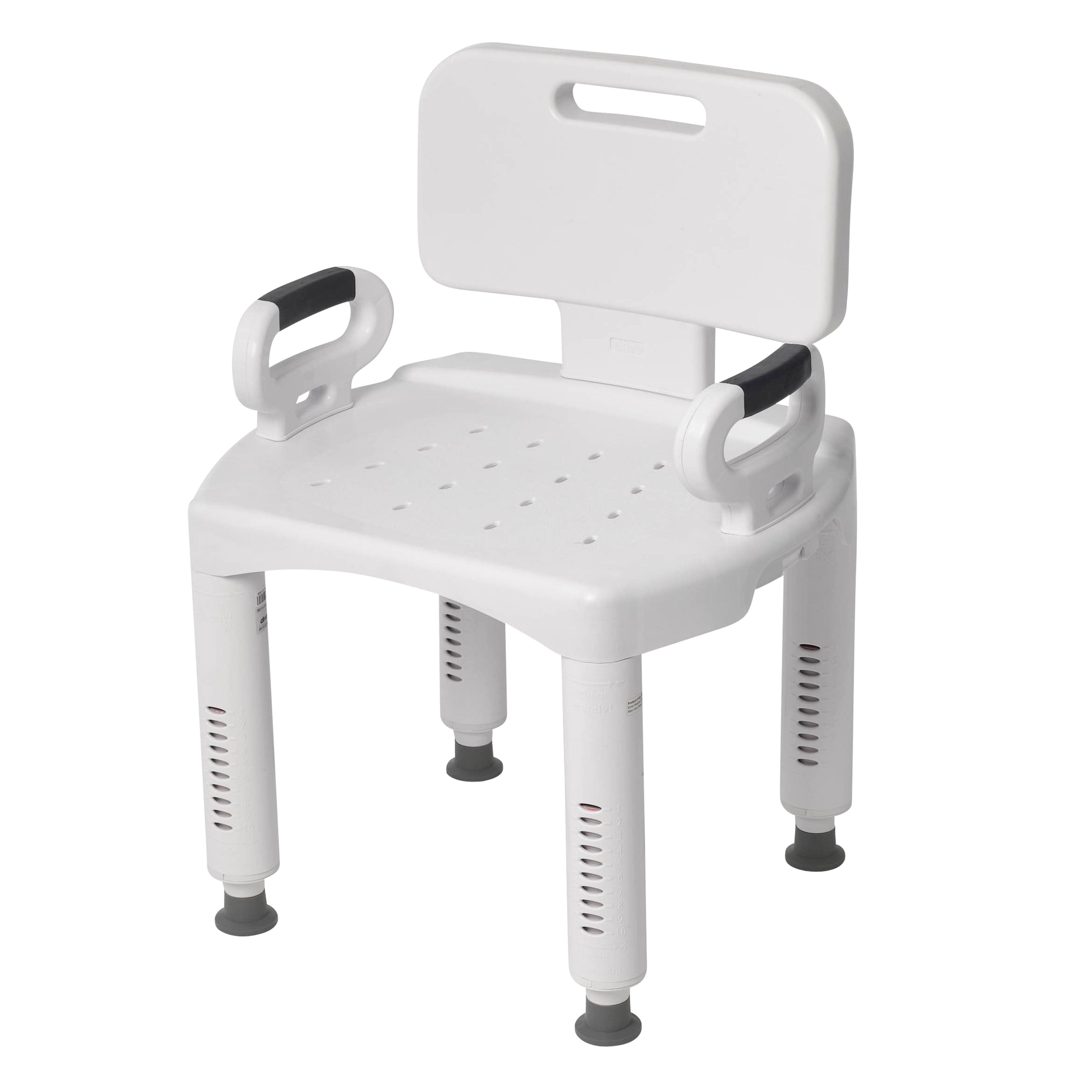 Drive Medical Bathroom Safety Drive Medical Premium Series Shower Chair with Back and Arms