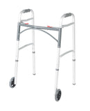 Drive Medical Walkers Drive Medical PreserveTech Deluxe Two Button Folding Walker with 5" Wheels