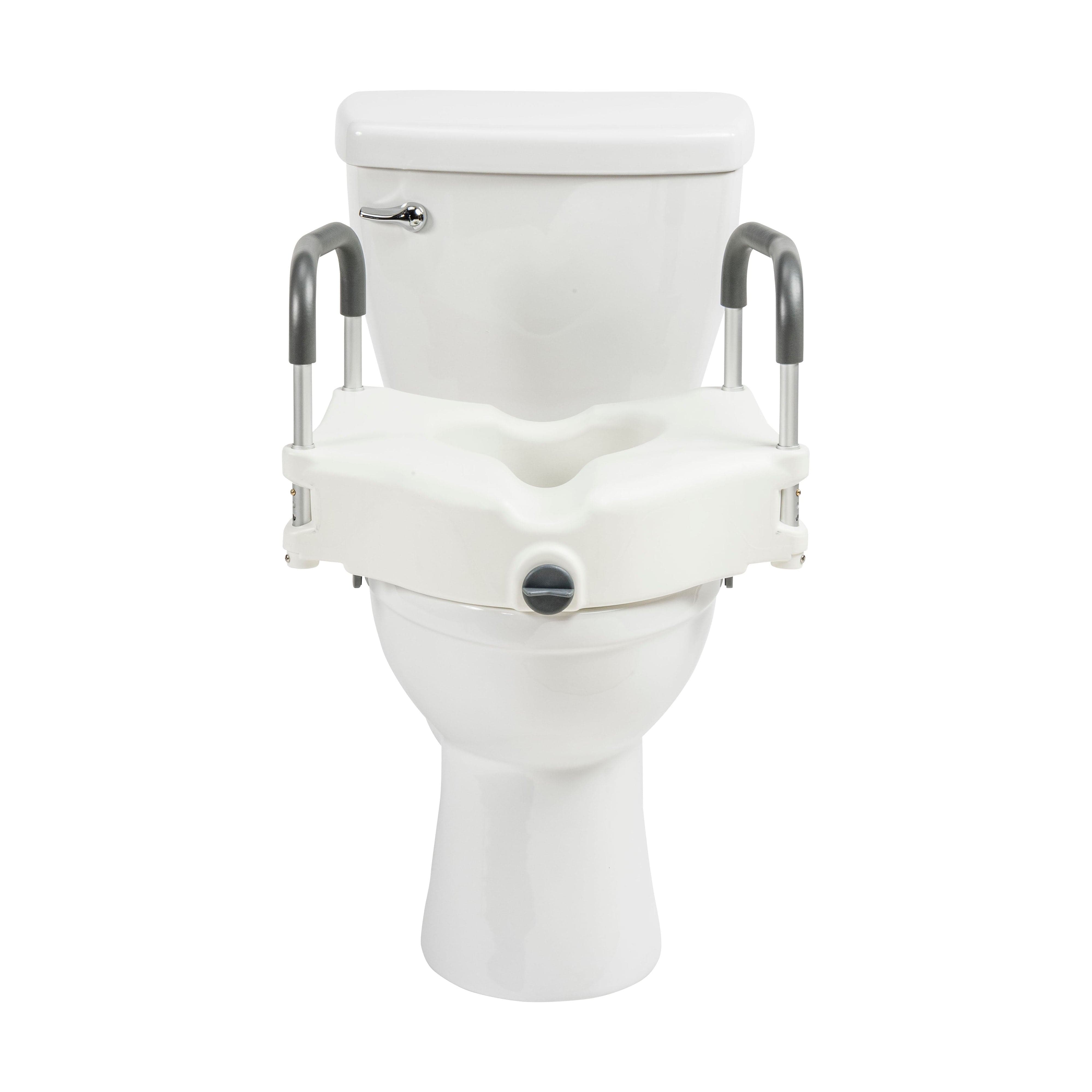 Drive Medical Bathroom Safety Drive Medical PreserveTech Secure Lock Raised Toilet Seat, 5" Height