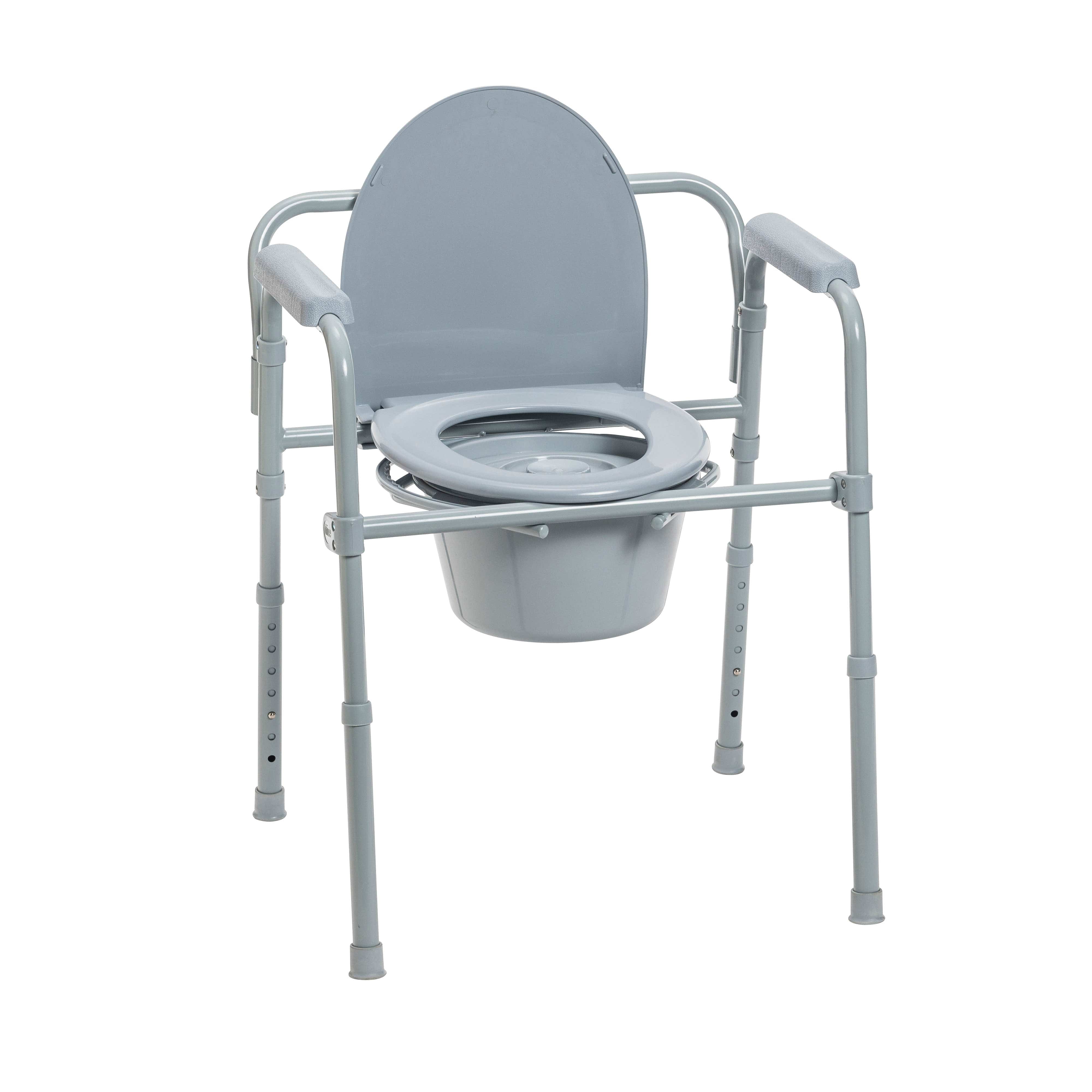 Drive Medical Commodes Drive Medical PreserveTech Steel Folding Bedside Commode