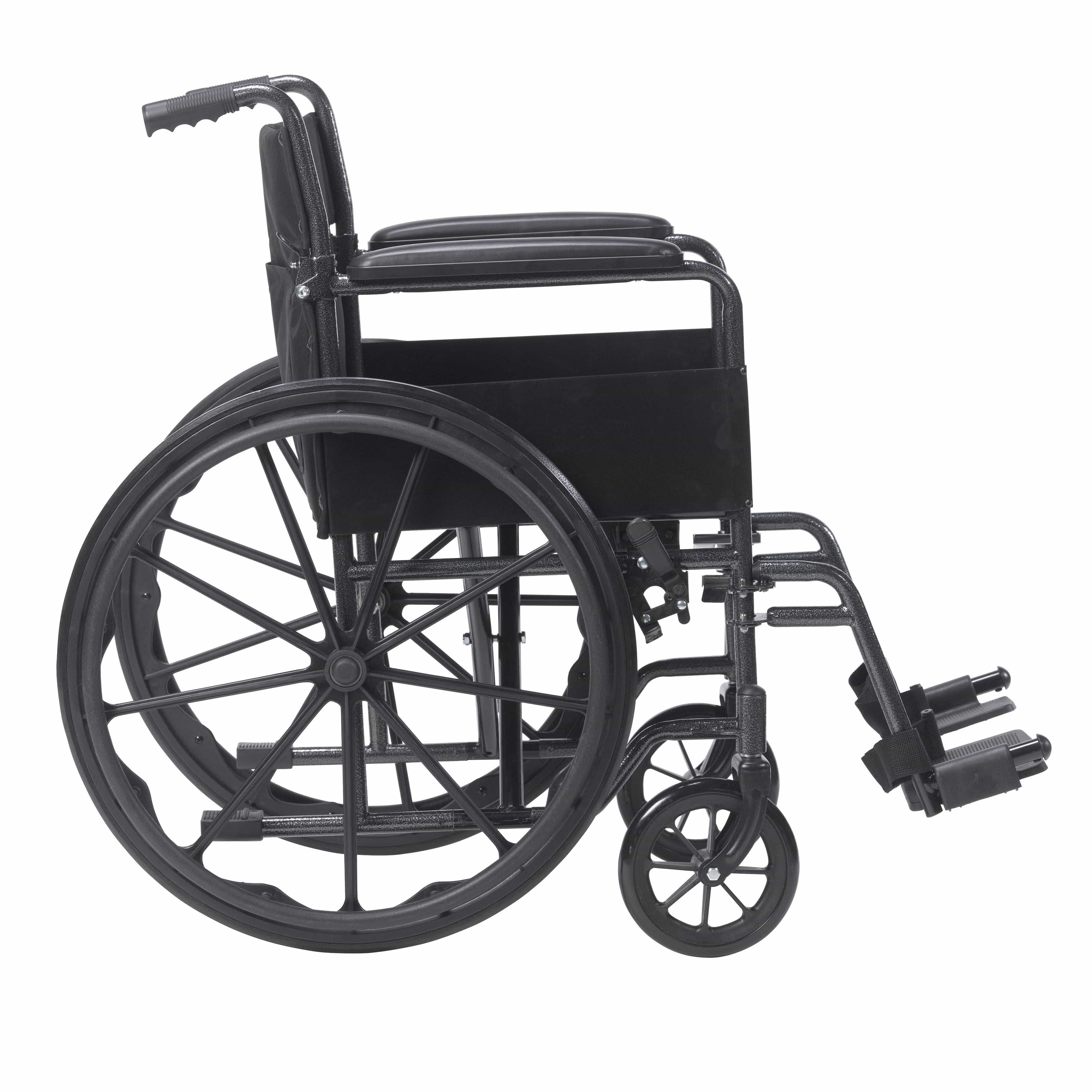 Drive Medical Wheelchairs/Standard Wheelchairs Drive Medical Silver Sport 1 Wheelchair with Full Arms and Swing away Removable Footrest
