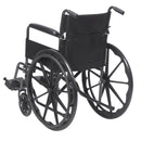 Drive Medical Wheelchairs/Standard Wheelchairs Drive Medical Silver Sport 1 Wheelchair with Full Arms and Swing away Removable Footrest