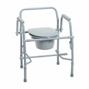 Drive Medical Commodes Drive Medical Steel Drop Arm Bedside Commode with Padded Arms