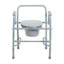 Drive Medical Commodes Drive Medical Steel Drop Arm Bedside Commode with Padded Arms