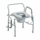 Drive Medical Commodes Drive Medical Steel Drop Arm Bedside Commode with Padded Seat & Arms