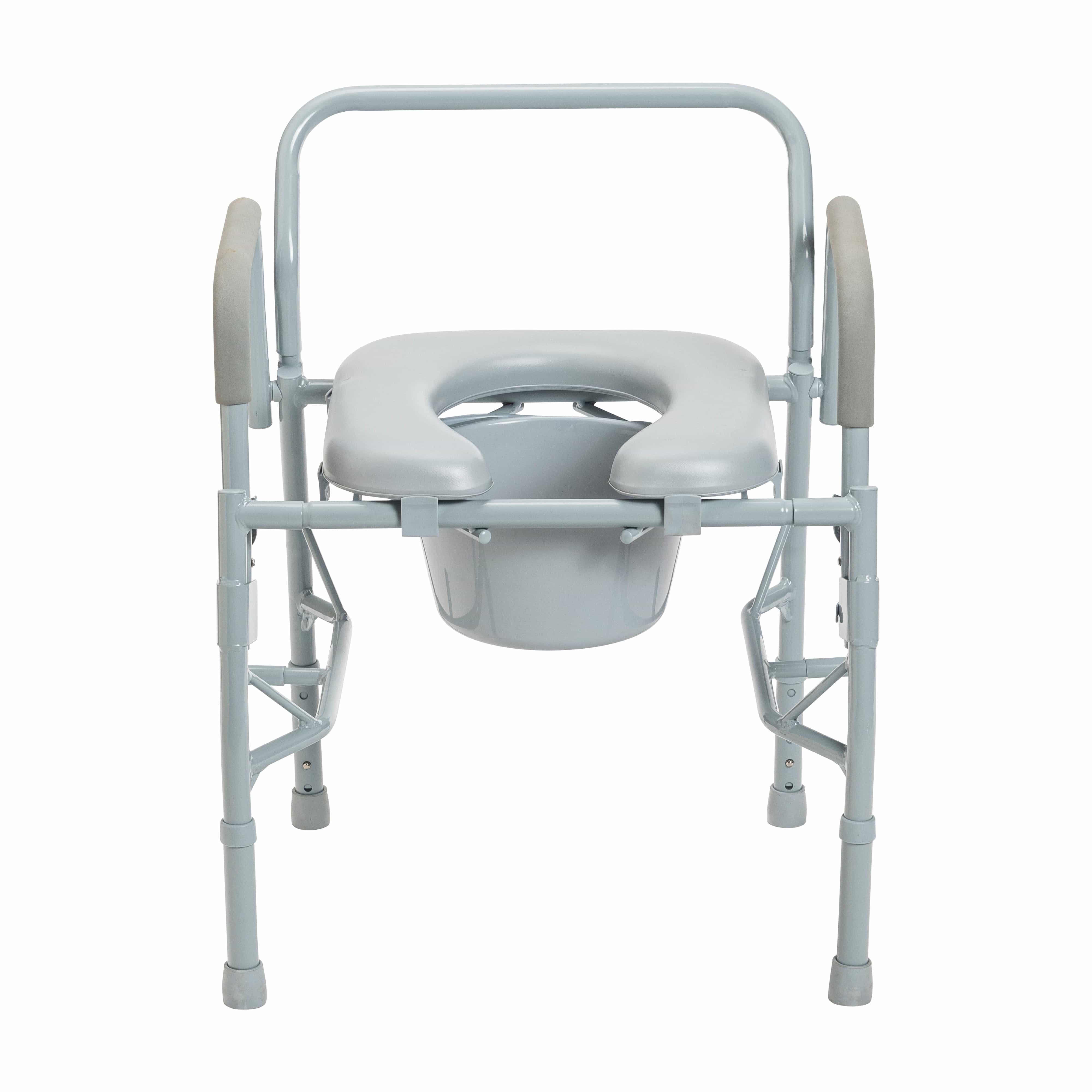 Drive Medical Commodes Drive Medical Steel Drop Arm Bedside Commode with Padded Seat & Arms