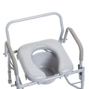 Drive Medical Commodes Drive Medical Steel Drop Arm Bedside Commode with Padded Seat & Arms