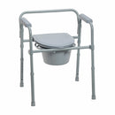 Drive Medical Commodes Drive Medical Steel Folding Deep Seat Bedside Commode