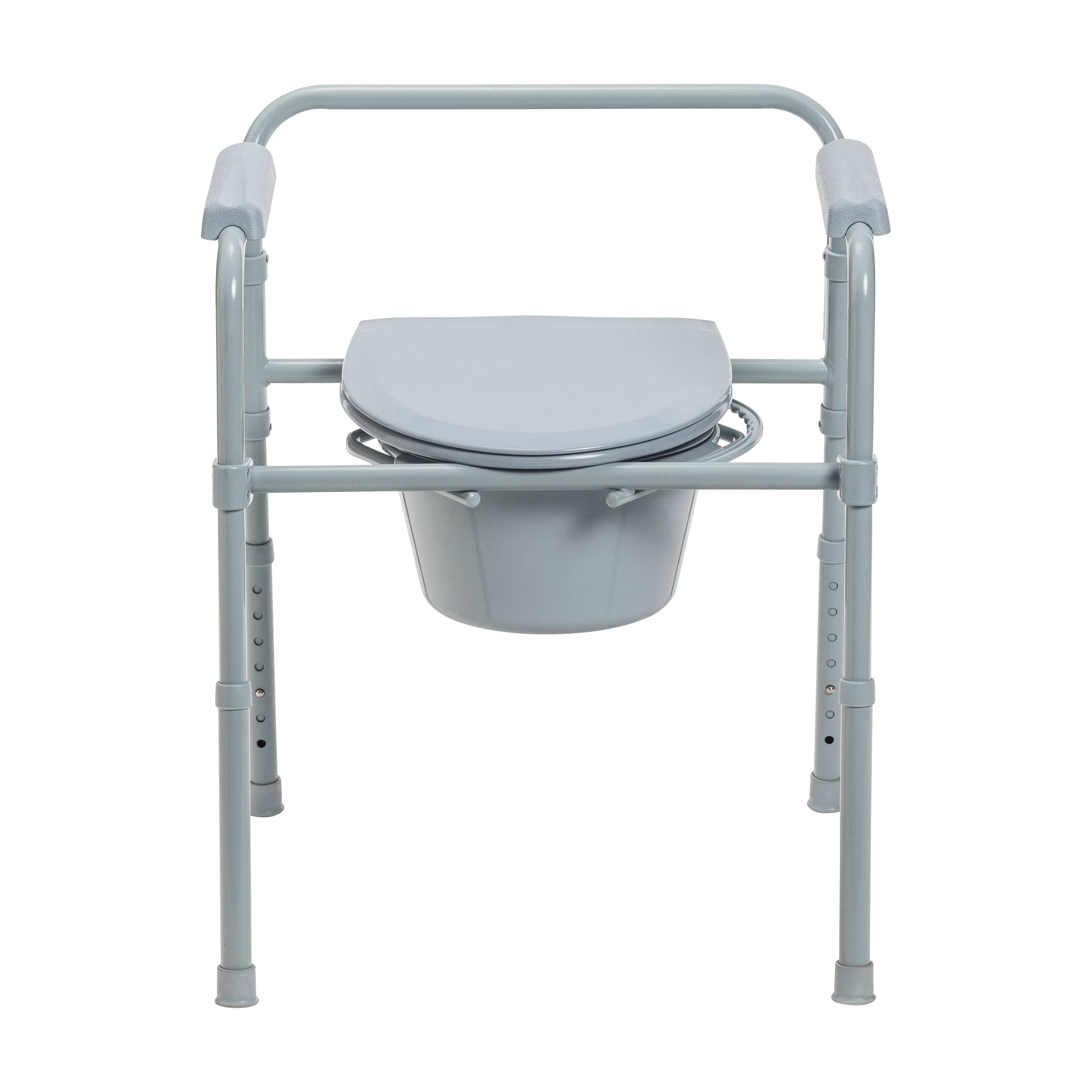 Drive Medical Commodes Drive Medical Steel Folding Deep Seat Bedside Commode