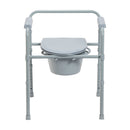 Drive Medical Commodes Drive Medical Steel Folding Deep Seat Bedside Commode