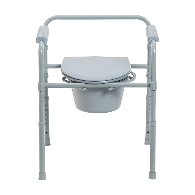 Drive Medical Commodes Drive Medical Steel Folding Deep Seat Bedside Commode