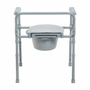 Drive Medical Commodes Drive Medical Steel Folding Deep Seat Bedside Commode