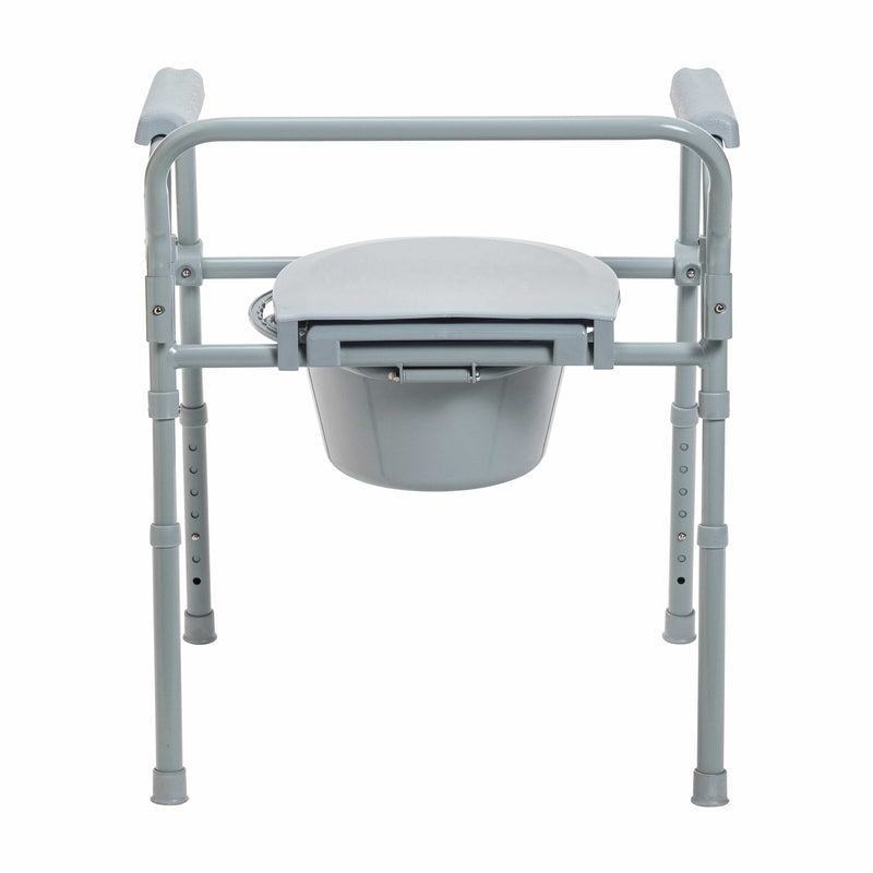 Drive Medical Commodes Drive Medical Steel Folding Deep Seat Bedside Commode